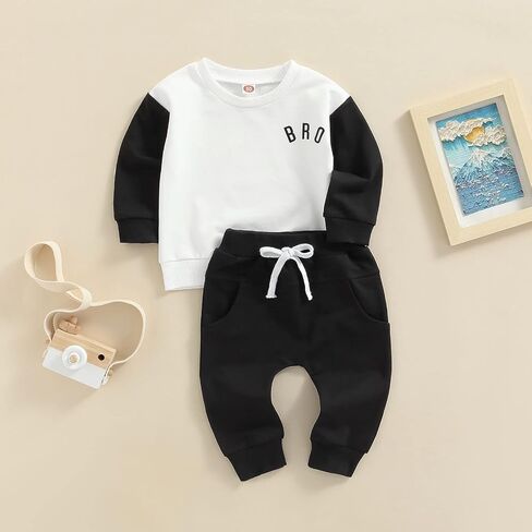 BeQeuewll Baby Boy St Patricks Day Outfit Long Sleeve Lucky Charm Sweatshirt Jogger Pants 2Pcs Set Boys Baby Toddler Outfits in Saudi Arabia