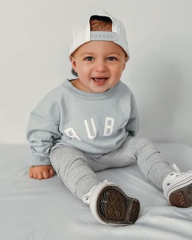 BeQeuewll Baby Boy St Patricks Day Outfit Long Sleeve Lucky Charm Sweatshirt Jogger Pants 2Pcs Set Boys Baby Toddler Outfits in Saudi Arabia