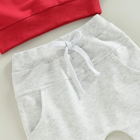 Toddler Baby Boy Christmas Outfit Tractor Embroidered Sweatshirt Pants Set | Crew Neck Sweatshirt with Truck & Christmas Tree Embroidery+ Drawstring Pants with Pockets,sizes 6MM–4T,Fall Winter Clothes in Saudi Arabia