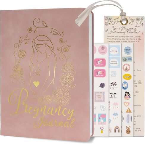 Keepsake Pregnancy Journal with Weekly Guides, Milestone Pages, and Gift-Ready Packaging - Beautiful Mom To Be Gift - Premium Pregnancy Gifts for Expecting Mom (338 Pages, Acid-Free Paper, Hardcover) in Saudi Arabia