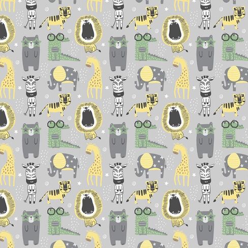 GROW WILD Changing Pad Cover 3 Pack - Soft & Stretchy Diaper Changing Pad Covers, Jersey Cotton Baby Changing Table Pads Sheets, Wipeable Changing Pad Cover for Boys or Girls, Grey White Yellow Safari in Saudi Arabia