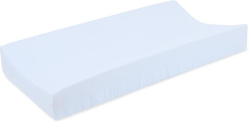aden + anais Essentials Changing Pad Cover, 100% Cotton Muslin, Super Soft, Breathable, Tailored Snug Fit, Single, Solid White in Kuwait