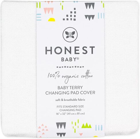 HonestBaby unisex baby Organic Cotton Changing Pad Cover and Toddler Sleepers, Bright White, One Size US in Saudi Arabia