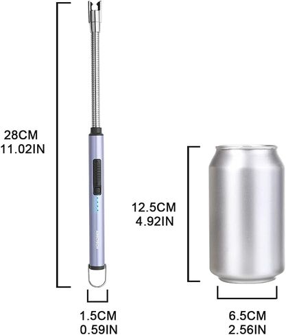 ARECTECH Electric Arc Candle Lighter Flameless Rechargeable USB Long Lighter for Candle Cooking BBQs Fireworks Black in Kuwait
