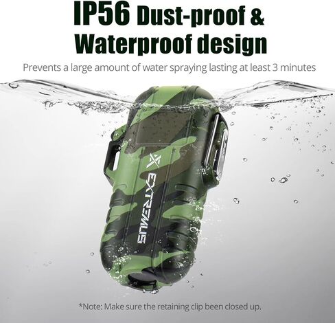 ولاعات كهربائية قابلة لإعادة الشحن 360 درجة من إكستريموس بليز، ولاعة بقوس مزدوج، ولاعة بلازما مقاومة للرياح، ولاعة مقاومة للماء، ولاعة عديمة اللهب مع حبل صفارة للتخييم (مصباح يدوي أسود) in Kuwait