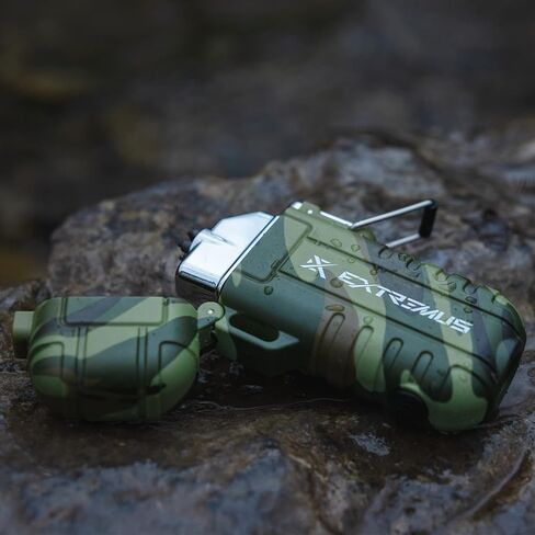 ولاعات كهربائية قابلة لإعادة الشحن 360 درجة من إكستريموس بليز، ولاعة بقوس مزدوج، ولاعة بلازما مقاومة للرياح، ولاعة مقاومة للماء، ولاعة عديمة اللهب مع حبل صفارة للتخييم (مصباح يدوي أسود) in Kuwait