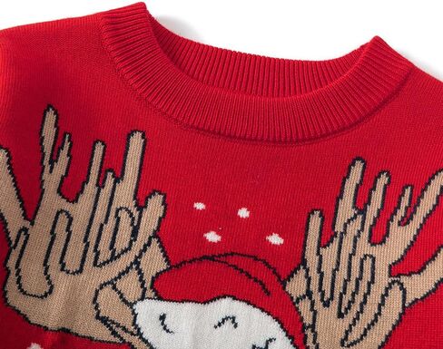 Toddler Baby Girl Boy Christmas Sweater Pullover Snowman Christmas Knit Sweatshirt Winter Warm Coat Clothes 12 Months- 5Years in Saudi Arabia
