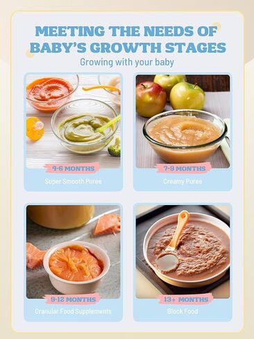 صانع طعام الأطفال من BUAIAHUG، جهاز هريس طعام الأطفال 10 في 1، جهاز بخار، خلاط، طباخ، هراسة، هريس، يحافظ على الدفء والمؤقت، آمن للاستخدام في غسالة الأطباق، تحكم بشاشة تعمل باللمس in Kuwait