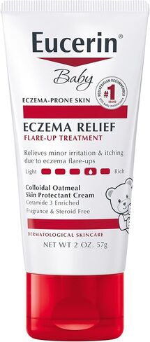 Eucerin Baby Eczema Relief Flare-Up Treatment, Baby Eczema Cream with Colloidal Oatmeal, 2 Oz Tube in Kuwait