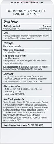 Eucerin Baby Eczema Relief Flare-Up Treatment, Baby Eczema Cream with Colloidal Oatmeal, 2 Oz Tube in Kuwait