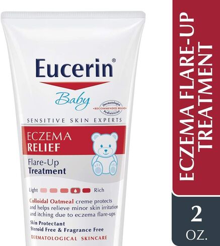 Eucerin Baby Eczema Relief Flare-Up Treatment, Baby Eczema Cream with Colloidal Oatmeal, 2 Oz Tube in Kuwait