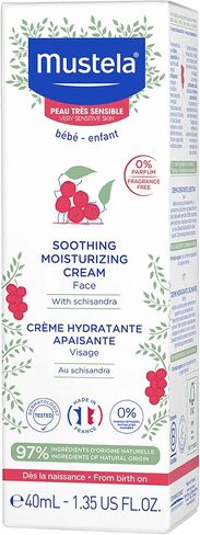 Mustela Baby Soothing Moisturizing Cream - Face Moisturizer for Very Sensitive Skin - with Natural Avocado & Schizandra Berry - Fragrance-Free - 1.35 fl. oz. in Saudi Arabia