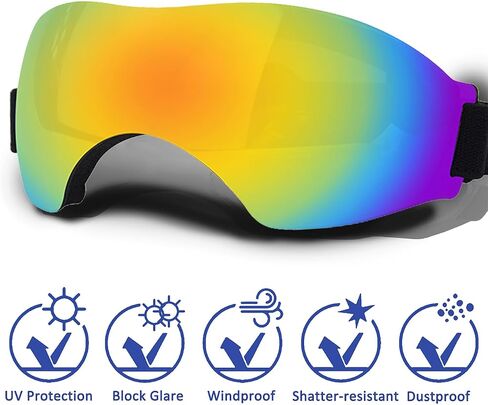 Small Dog Sunglasses, Dog Goggles with Adjustable Strap, UV Protection, Winproof, Snowproof in Saudi Arabia