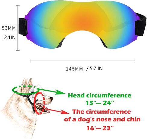Small Dog Sunglasses, Dog Goggles with Adjustable Strap, UV Protection, Winproof, Snowproof in Saudi Arabia