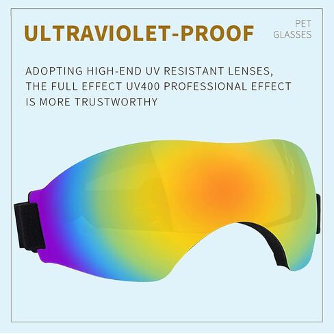 Small Dog Sunglasses, Dog Goggles with Adjustable Strap, UV Protection, Winproof, Snowproof in Saudi Arabia
