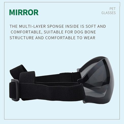 Small Dog Sunglasses, Dog Goggles with Adjustable Strap, UV Protection, Winproof, Snowproof in Saudi Arabia