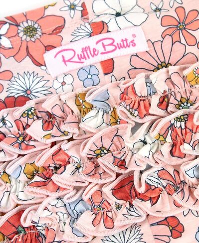 RuffleButts® سروال كابري قابل للتمدد للفتيات الصغيرات/الرضع مع فيونكة in Saudi Arabia