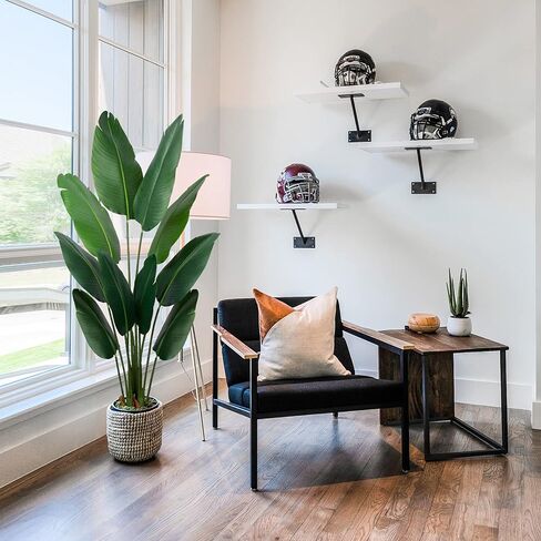 Yepdin Artificial Bird of Paradise Plant 5 Ft Tall Fake Banana Leaf Plant for Indoors and Outdoors,Faux Palm Tree with Plastic Pot for Office and Home Decor,L160 in Saudi Arabia