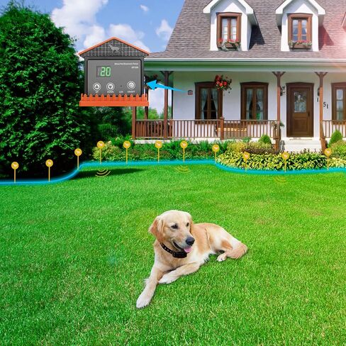 Wired Electric Dog Fence, Underground/Aboveground Pet Containment System (650Ft Wire, Waterproof & Rechargeable Collar, Shock/Tone Correction, Support 2 Dogs) in Kuwait