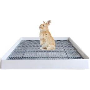 PODOO Rabbit Litter Box – Training Potty Tray for Guinea Pig & Small Pets · Spacious Grid Pan with Low Entrance, Easy-Clean & Odor-Resistant—Helps Keep a Clean Cage and Reduce Mess in Kuwait