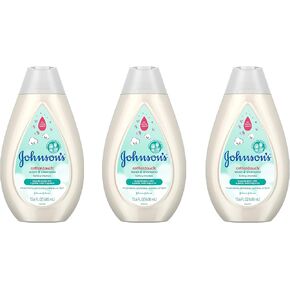 Johnson's CottonTouch Newborn Baby Wash & Shampoo with No More Tears, Sulfate-, Paraben- Free for Sensitive Skin, Made with Real Cotton, Gently Washes Away Dirt & Germs, 27.1 fl. oz