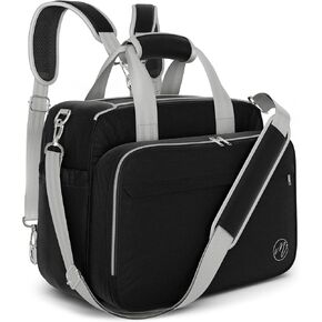 Mellories 4 in 1 Convertible Diaper Bag Tote For Baby Boys and Girls - Converts Into Diaper Backpack, Baby Tote Bag, Stroller Bag and Crossbody Diaper Bag - Black Baby Travel Bag - Gift for Mom