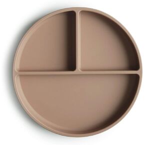 mushie Silicone Suction Plate | BPA-Free Non-Slip Design (Cambridge Blue)