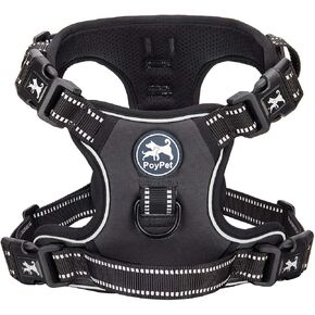 PoyPet No Pull Dog Harness with 4 Snap Buckles, Reflective with Front & Back 2 Leash Hooks and an Easy Control Handle [NO Need Go Over Dog’s Head](Mint Blue,XL Plus) in Kuwait