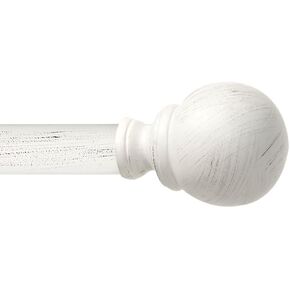 Exclusive Home Sphere 1" Curtain Rod and Coordinating Finial Set, Matte Bronze, Adjustable 36"-72" in Kuwait