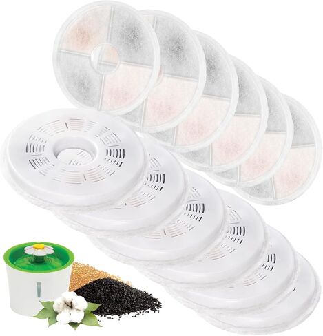 8 Pack Cat Water Fountain Replacement Filters Fit for 3L Flower Water Dispenser Automatic Pet Dog Cat Fountain Filter in Kuwait