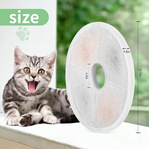 8 Pack Cat Water Fountain Replacement Filters Fit for 3L Flower Water Dispenser Automatic Pet Dog Cat Fountain Filter in Kuwait