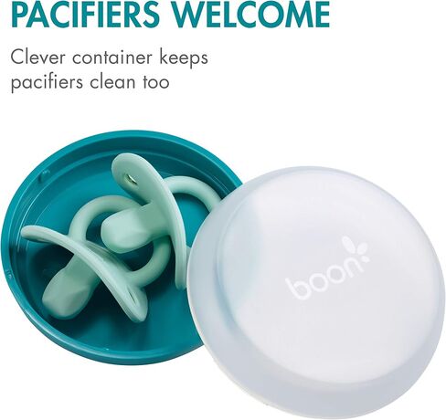 Boon Nursh Baby Bottle Storage Buns - Baby Bottle Holder for Nursh Baby Bottles - Travel Baby Bottle Holder - Portable Baby Bottle Storage and Organizer - Blue and White - 3 Count in Saudi Arabia