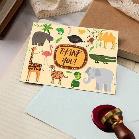 20 حزمة من بطاقات شكر لحفل استقبال المولود الجديد مع مظاريف رمادية، بطاقة شكر لأعياد الميلاد ومناسبات الأطفال، بطاقات شكر للأطفال، ملاحظات بطاقات شكر لطيفة للأطفال، بطاقات شكر لحفل استقبال المولود الجديد in Kuwait