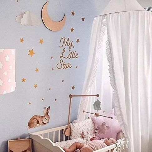 Bed Canopy with Frills Reading Nook Game Tent for Kids Boho Hanging Net Play Room Decor(Dusty Rose) in Saudi Arabia