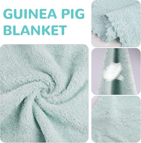 QUACOWW 10 Pieces Guinea Pig Blanket, Rabbits Hamster Fleece Cage Liners, Small Animals Bedding Mats, Soft Guinea Pig Accessories Bathe Towels for Small Animals Pets Dog Puppy Cat in Kuwait