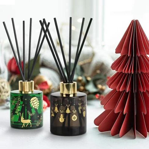 Reed Diffuser Set, Pine Tree Scented,8 Scent Diffuser Sticks with Christmas Bottle Design,Home Decor Bedroom Living Room Bathroom Office in Saudi Arabia
