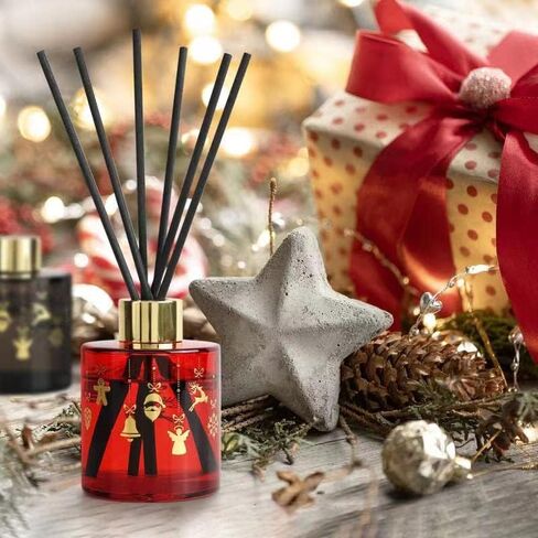 Reed Diffuser Set, Pine Tree Scented,8 Scent Diffuser Sticks with Christmas Bottle Design,Home Decor Bedroom Living Room Bathroom Office in Saudi Arabia