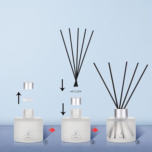 Reed Diffuser Set, Pine Tree Scented,8 Scent Diffuser Sticks with Christmas Bottle Design,Home Decor Bedroom Living Room Bathroom Office in Saudi Arabia
