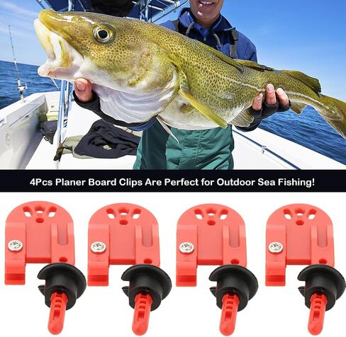 4Pcs Planer Board Zams pro Release Clips Fishing in-line Side Clip for Offshore Fishing Tackles Trolling Downrigger Clips in Kuwait