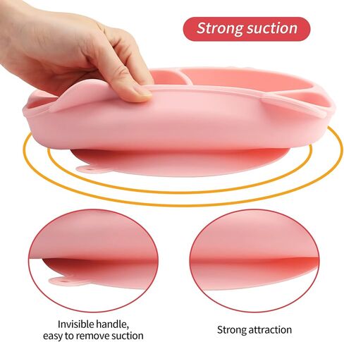 مجموعة تغذية الطفل من ديجوي، مجموعة أدوات تناول الطعام للأطفال الصغار مع شوكة ملعقة وقش قابل للإزالة للتغذية الذاتية، أواني فطام الطفل آمنة للاستخدام في الميكروويف وغسالة الأطباق - أخضر in Kuwait