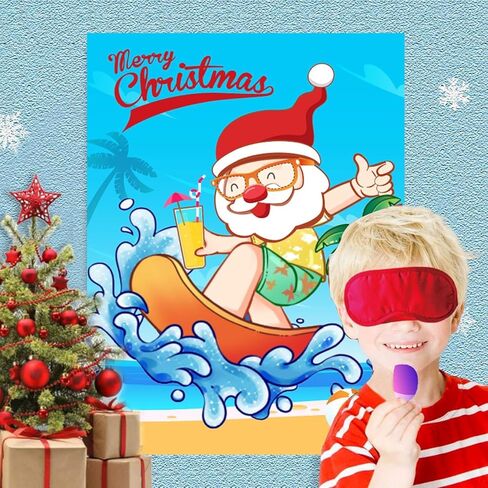 لعبة حفلة عيد الميلاد، العدسات على نظارات سانتا كلوز، ألعاب عيد الميلاد للأطفال لحفلات عيد الميلاد وأنشطة عيد الميلاد للعائلات، قم بتثبيت العدسة على الملصق بعد بيع التخليص في عيد الميلاد in Kuwait