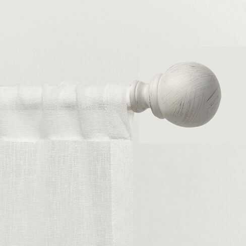 Exclusive Home Sphere 1" Curtain Rod and Coordinating Finial Set, Matte Bronze, Adjustable 36"-72" in Kuwait