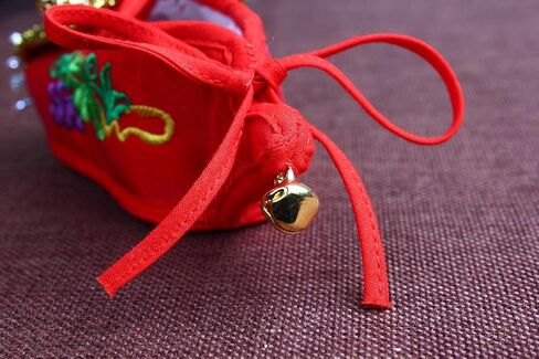 أحذية Coco Dolphin Baby Tiger لعمر 6 أشهر للأطفال الرضع والبنات هدية السنة الصينية الجديدة الآسيوية تانغ التقليدية للاحتفال بـ 100 يوم باللون الأحمر in Kuwait