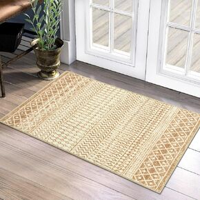 Nailttos Moroccan Hallway Runner Rug, 2x8 Ultra Soft Runner Rugs with Rubber Backing Non Slip, Washable Bathroom Runner Rug Distressed Floor Carpet Runner for Entryway Kitchen Bedroom Laundry Room