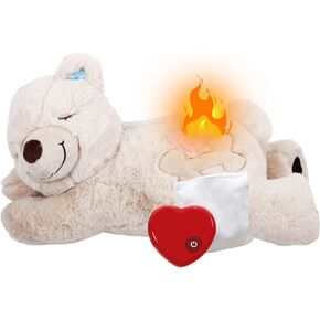 ALL FOR PAWS Snuggle Sheep Pet Behavioral Aid Toy Dog Puppy Heart Beat Warm Plush Toy (Heartbeat + WarmBag)