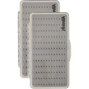 Aventik Fly Fishing Boxes Super Slim Transparent Design Magnetic Pad Compartments Tackle Foam Boxes 7.3X3.8X0.5inch