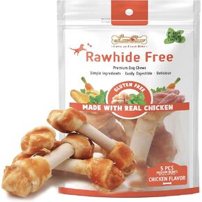 Premium Dog Chew Bones, Made with Real Chicken, Rawhide Alternative, Made with Limited Ingredients, Highly Digestible (Mini 18pcs/Pack)