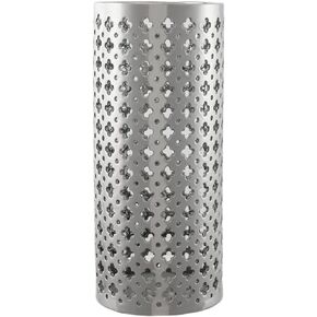 حامل مظلة سيراميك من ارستريا مصنوع يدويا من السيراميك الفاخر، حامل مظلة مجوف، مزهرية كبيرة منحوتة يدويا للمظلة وعصي المشي للمدخل والاماكن الداخلية بارتفاع 18 انش، فضي in Kuwait