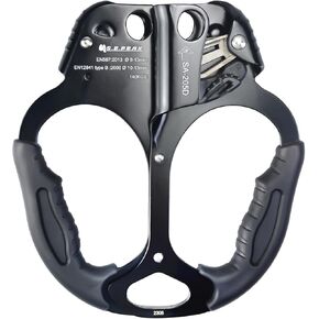 S.E.PEAK Hand Ascender CE Certified Strong Rappelling Gear Equipment with Ergonomic Rubber Handle for Rock Climbing Tree Arborist, Climbing Rescue Caving, Mountaineering, 8~13MM Rope, Right/Left Hand in Saudi Arabia