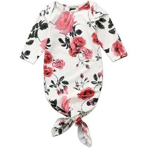 MAINESAKA Newborn Baby Girl Floral Gown Coming Home Outfit Baby Girl Gift